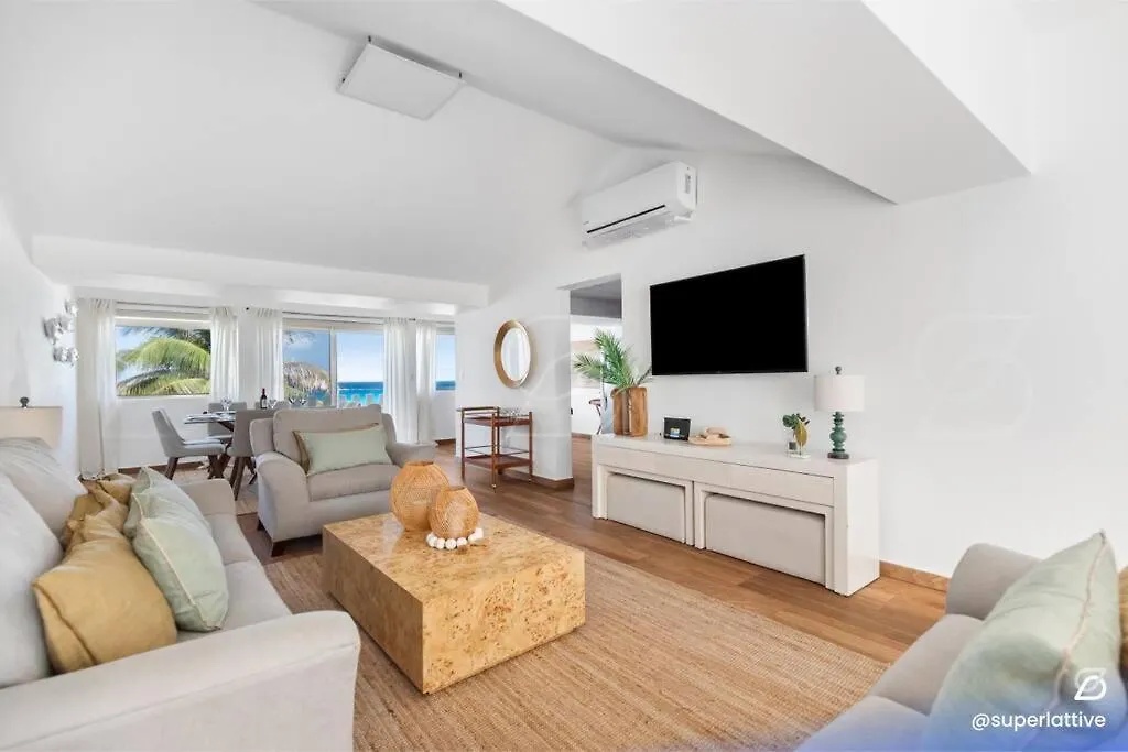 Deluxe Beachfront 4B Villa Κανκούν